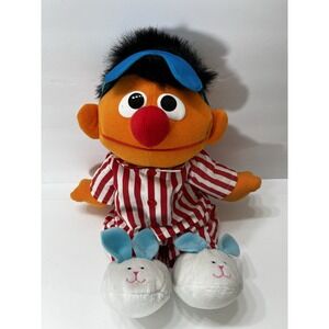 Vintage 1996 Sesame Street Sleeping Snoring Ernie Doll Talks & Sings Works